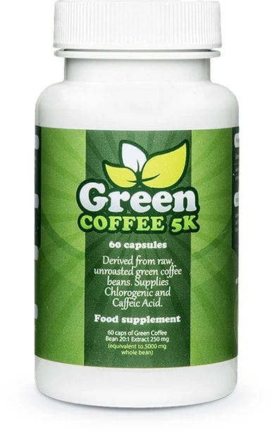 Green Coffee 5K: Confezione di capsule dimagranti per la perdita di peso efficace